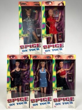Spice Girls On Tour Doll Set - 5 Collectible Dolls with BOX PROTECTORS